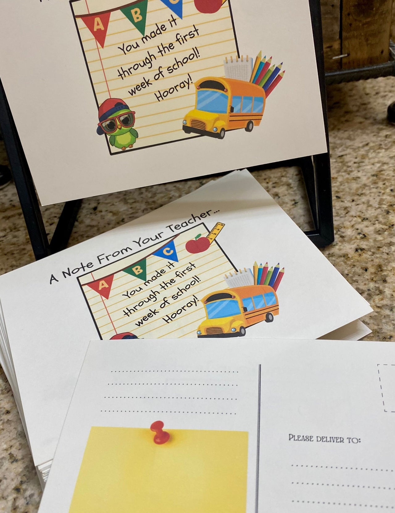 Personalizable Teacher Postcards