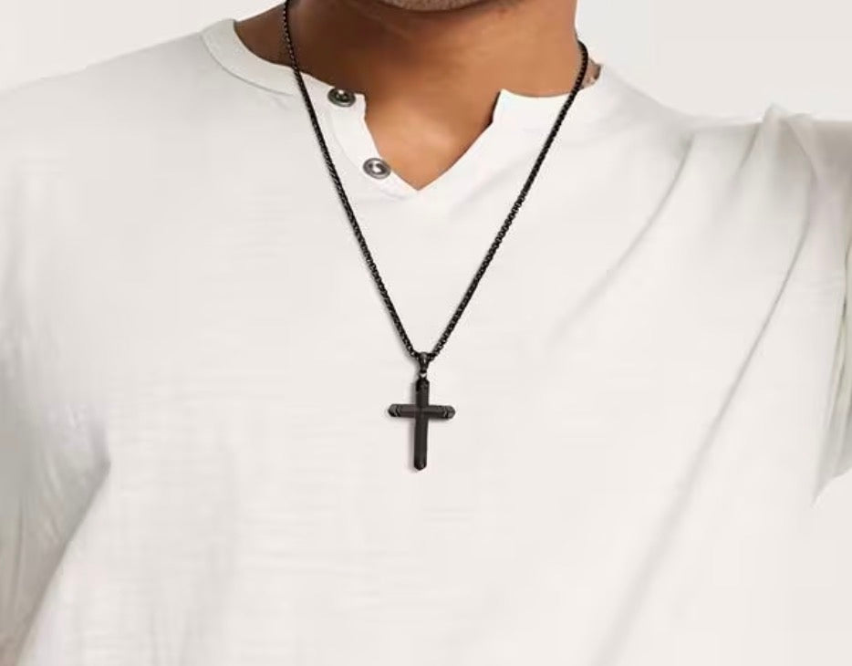 Men’s Titanium Steel Cross Necklace