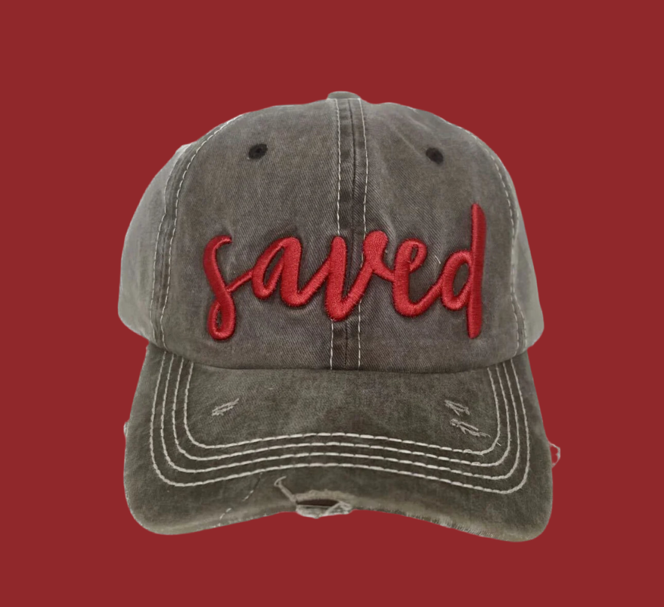 Embroidered ‘Saved’ Hat