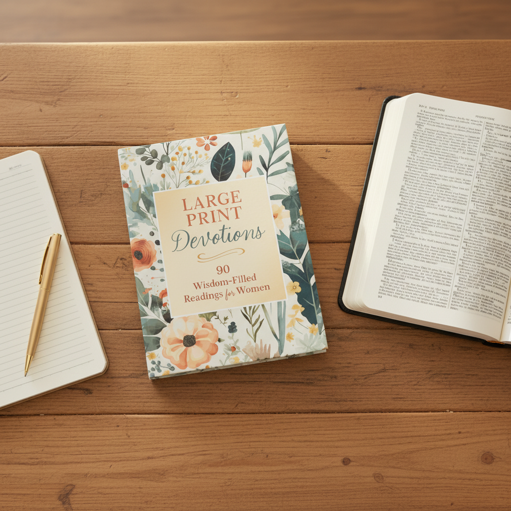 Large Print Devotions: 90 Wisdom-Filled Readings for Women