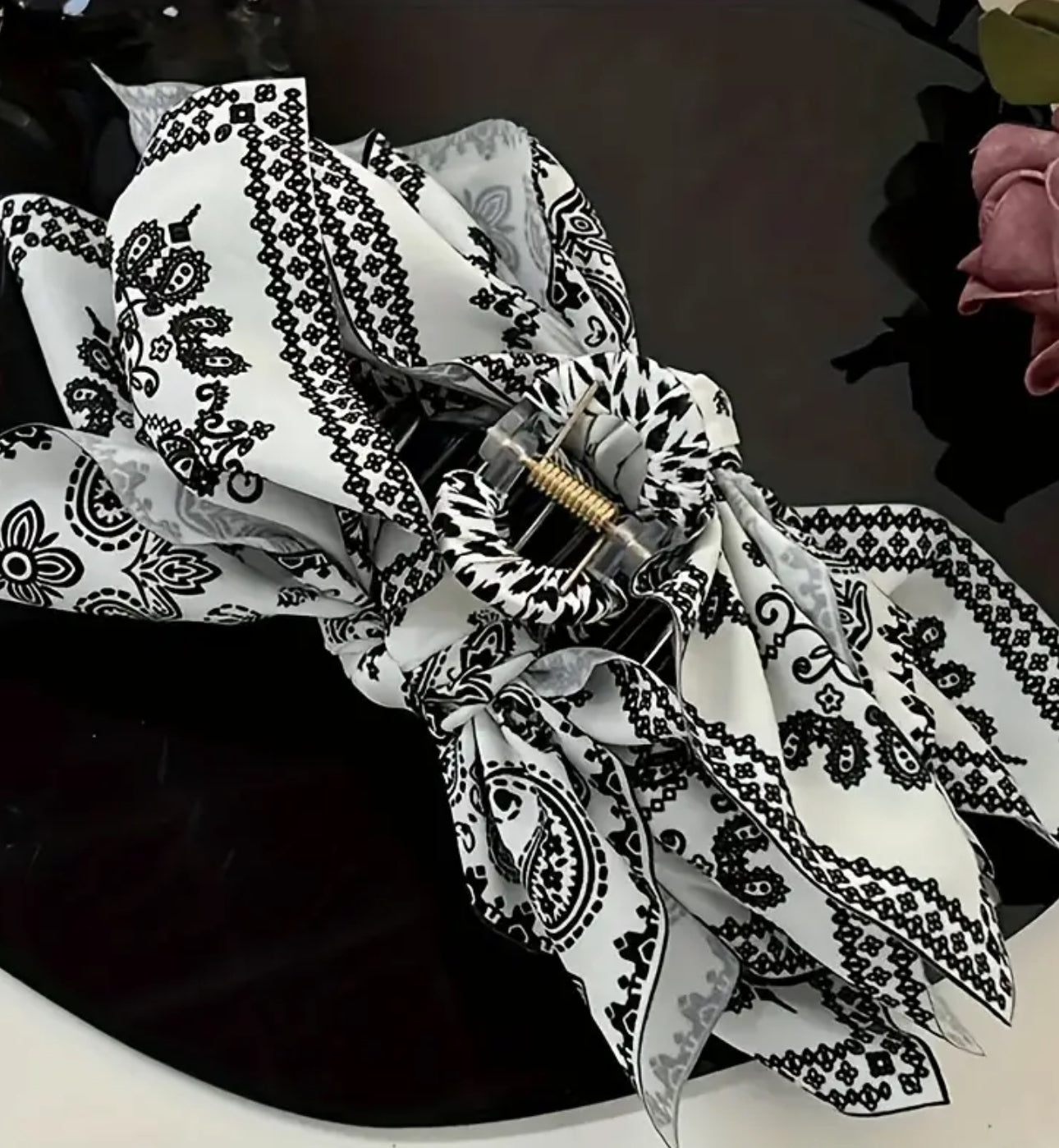 Elegant Vintage Butterfly Hair Claw With Bow