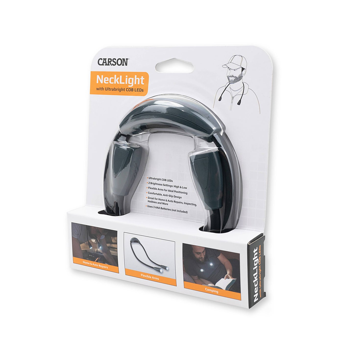 Adjustable Gooseneck Neck-Light with Dual COB LED Lights
