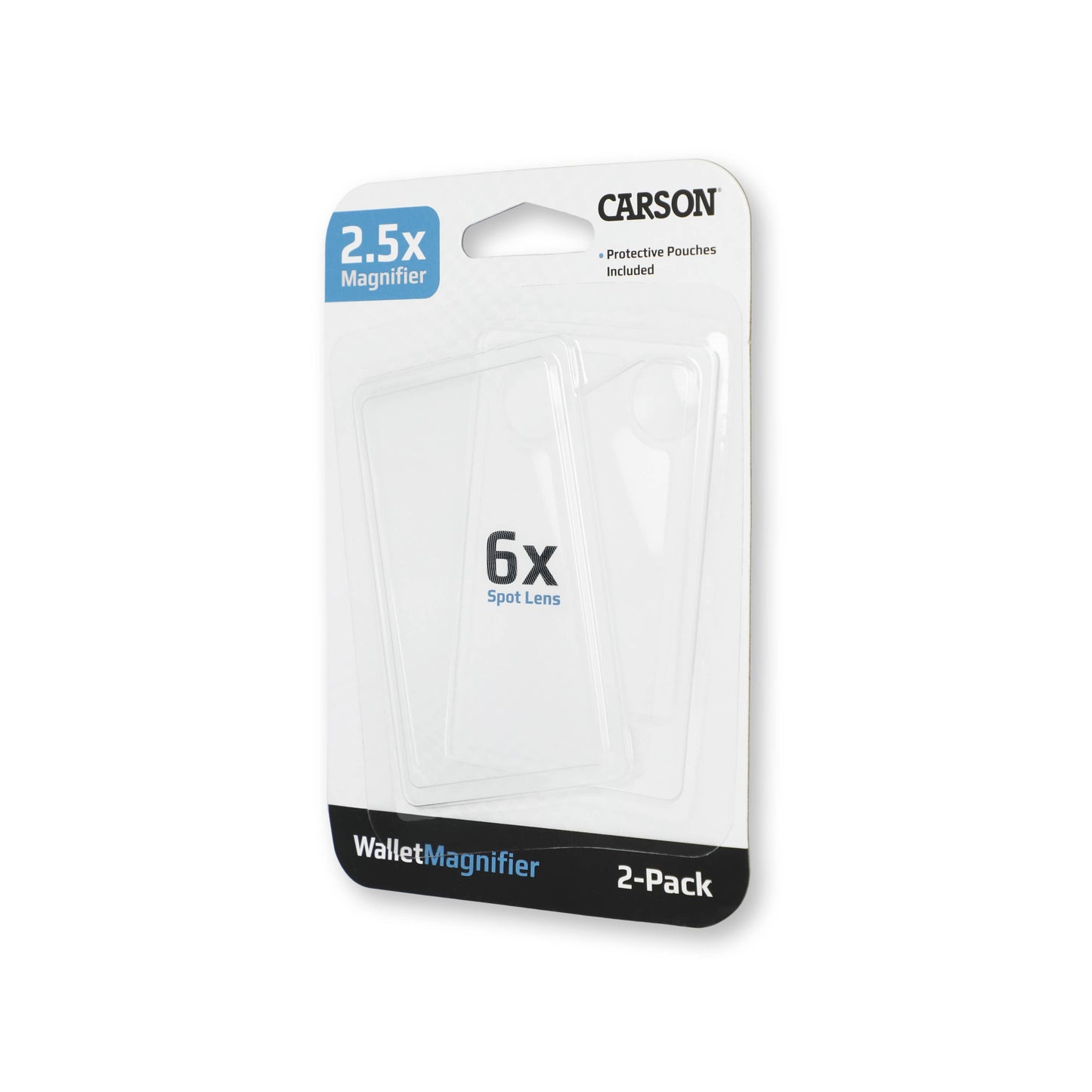 Twin Pack 2.5x Credit Card Size Magnifier with 6x Spot Lens