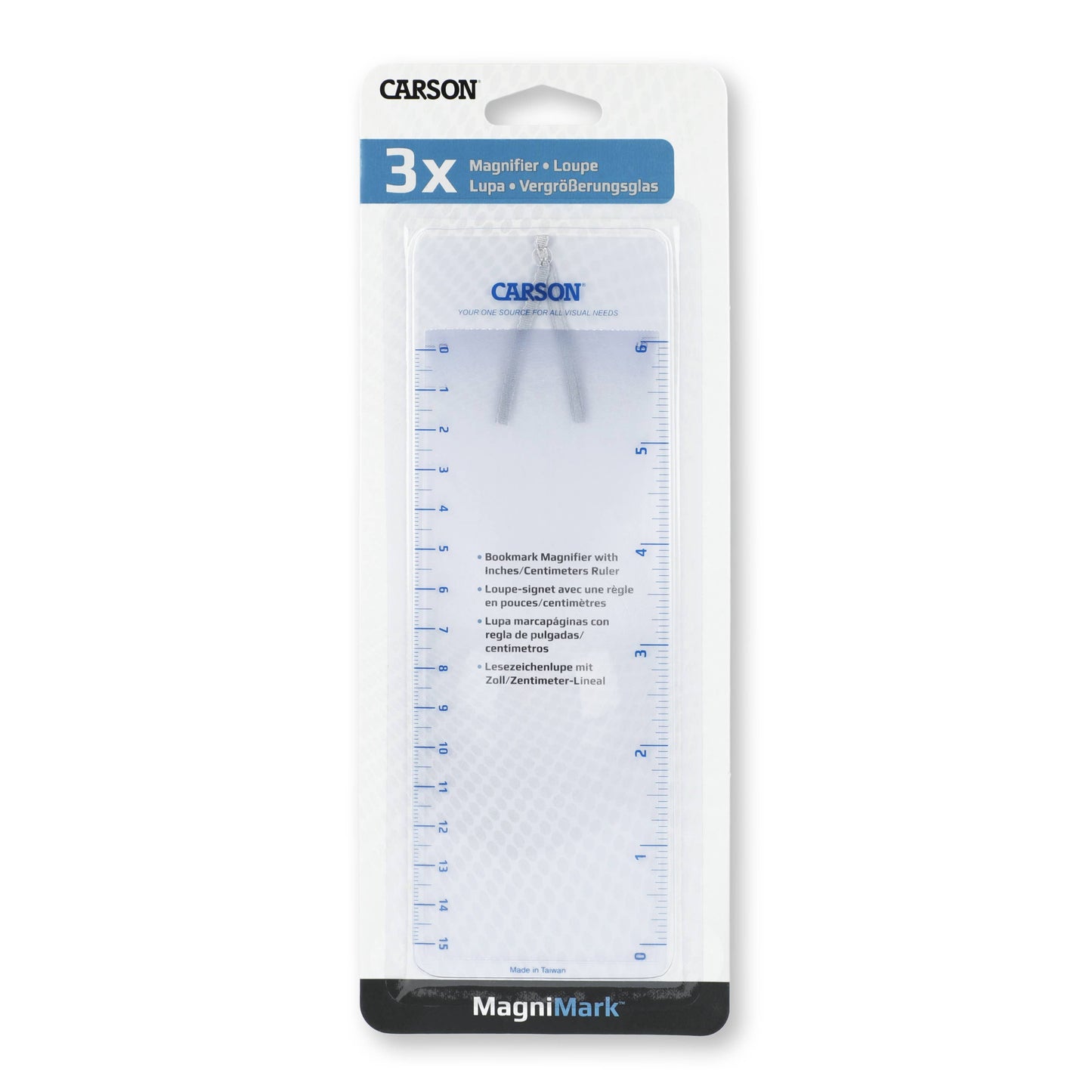 3x Bookmark Magnifying Glass with a 6-Inch Ruler and Tassel