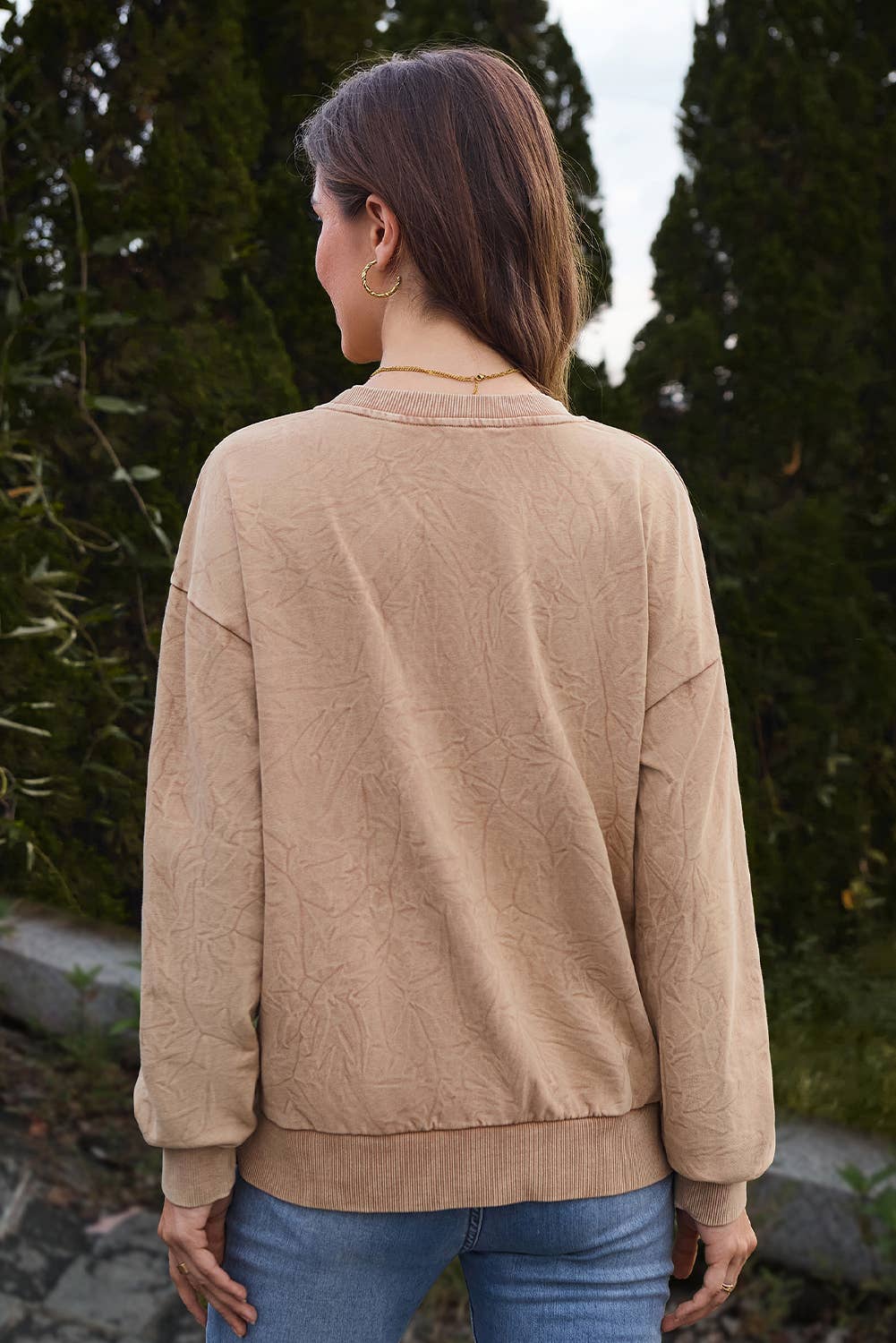 Saved by grace Embroidery Mineral Wash Sweatshirt | S-XL