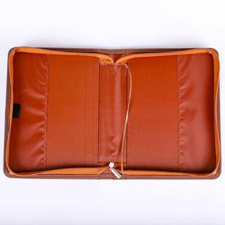 Bible Cover Imitation Leather Things Above Light Brown L