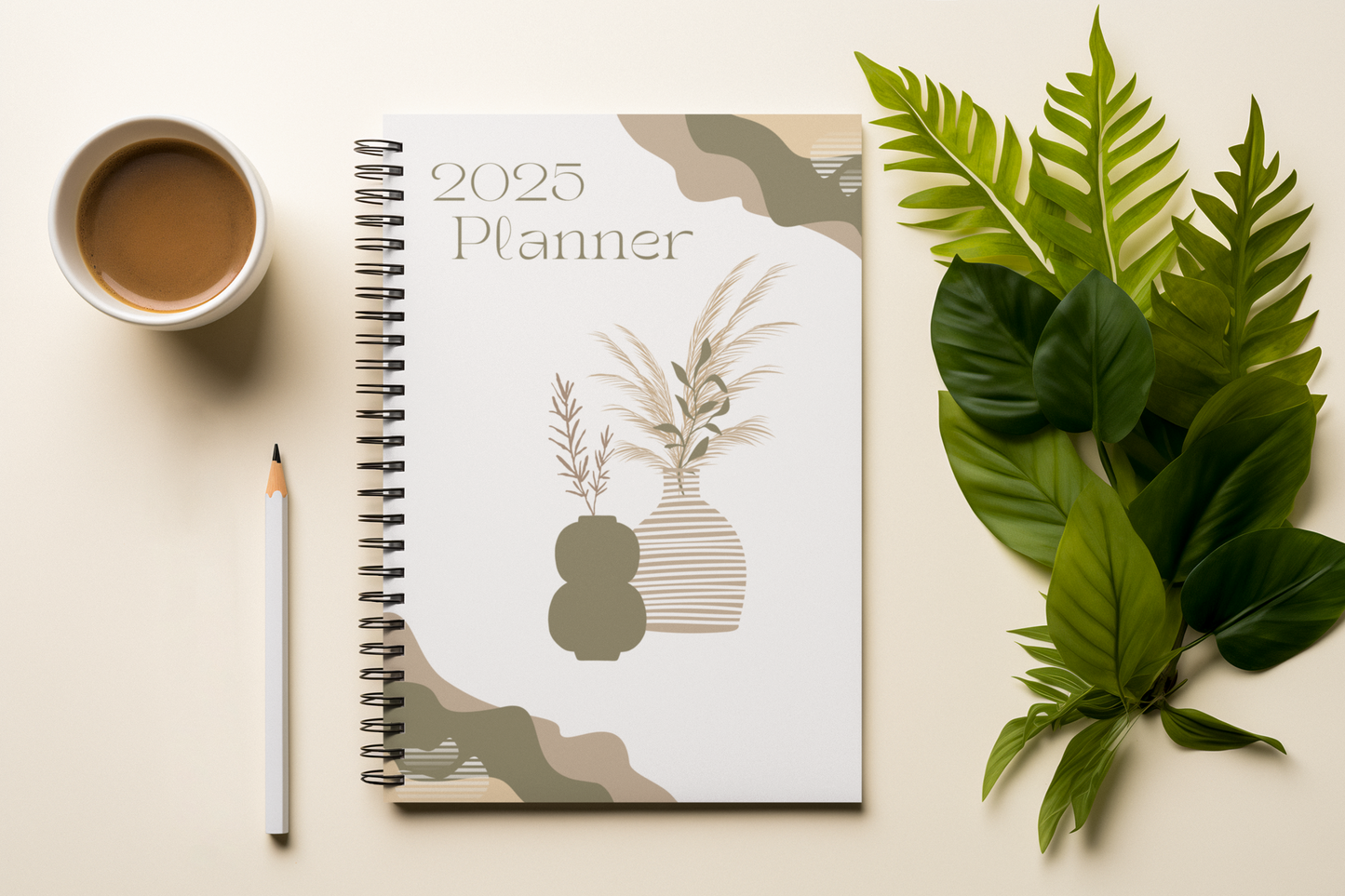 2025 Personalizable Yearly Boho Planner