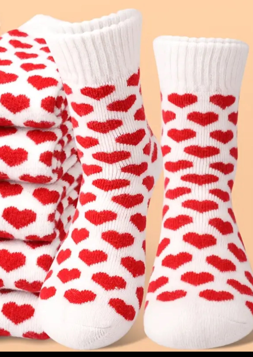 Socks with Heart - Soft Comfy andTrendy Socks One Size Fits Most