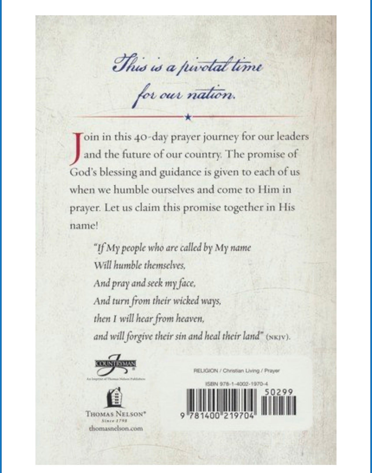 If My People: A 40-Day Prayer Guide for Our Nation--Booklet