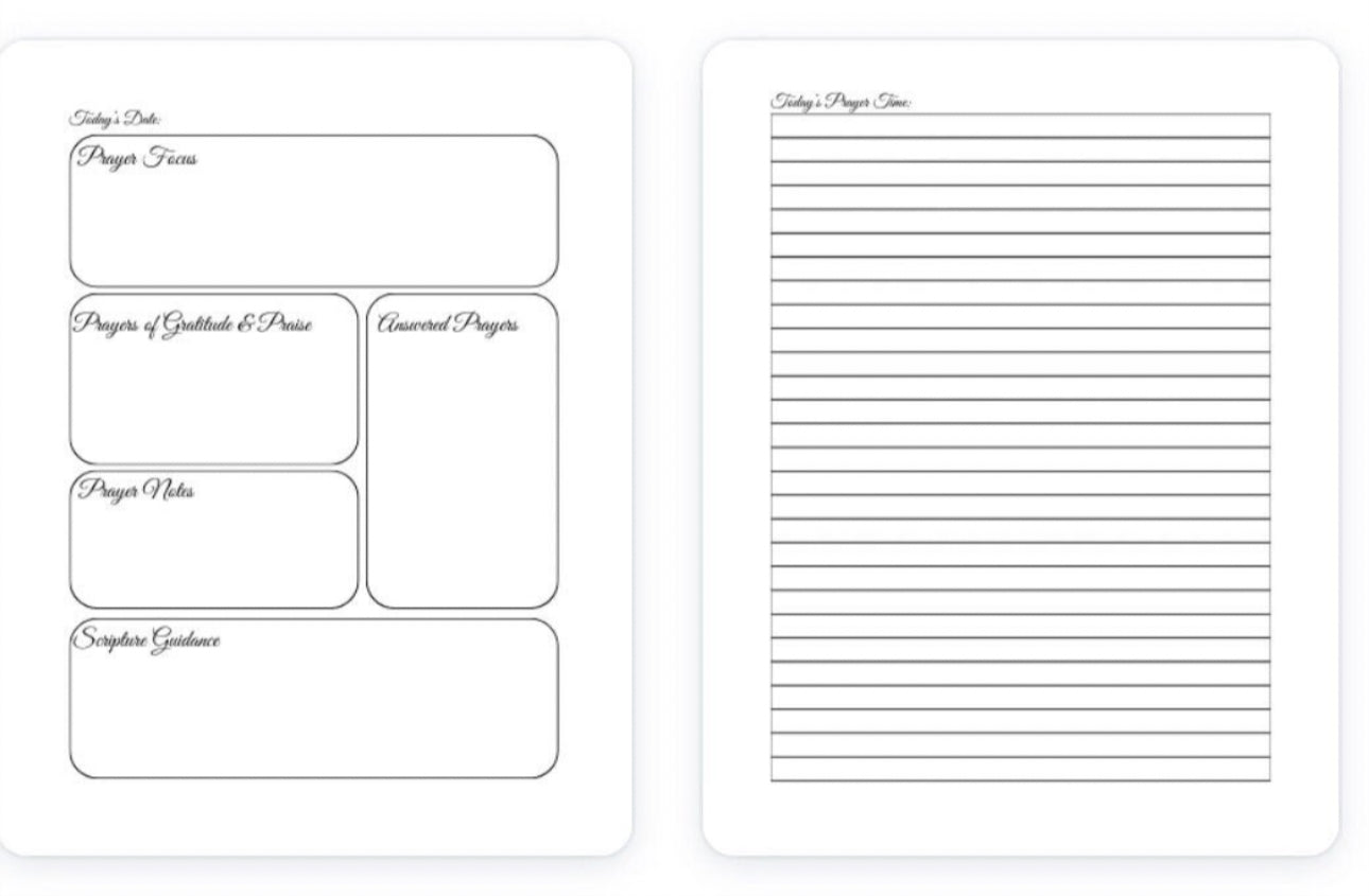 Personalized Prayer Journal