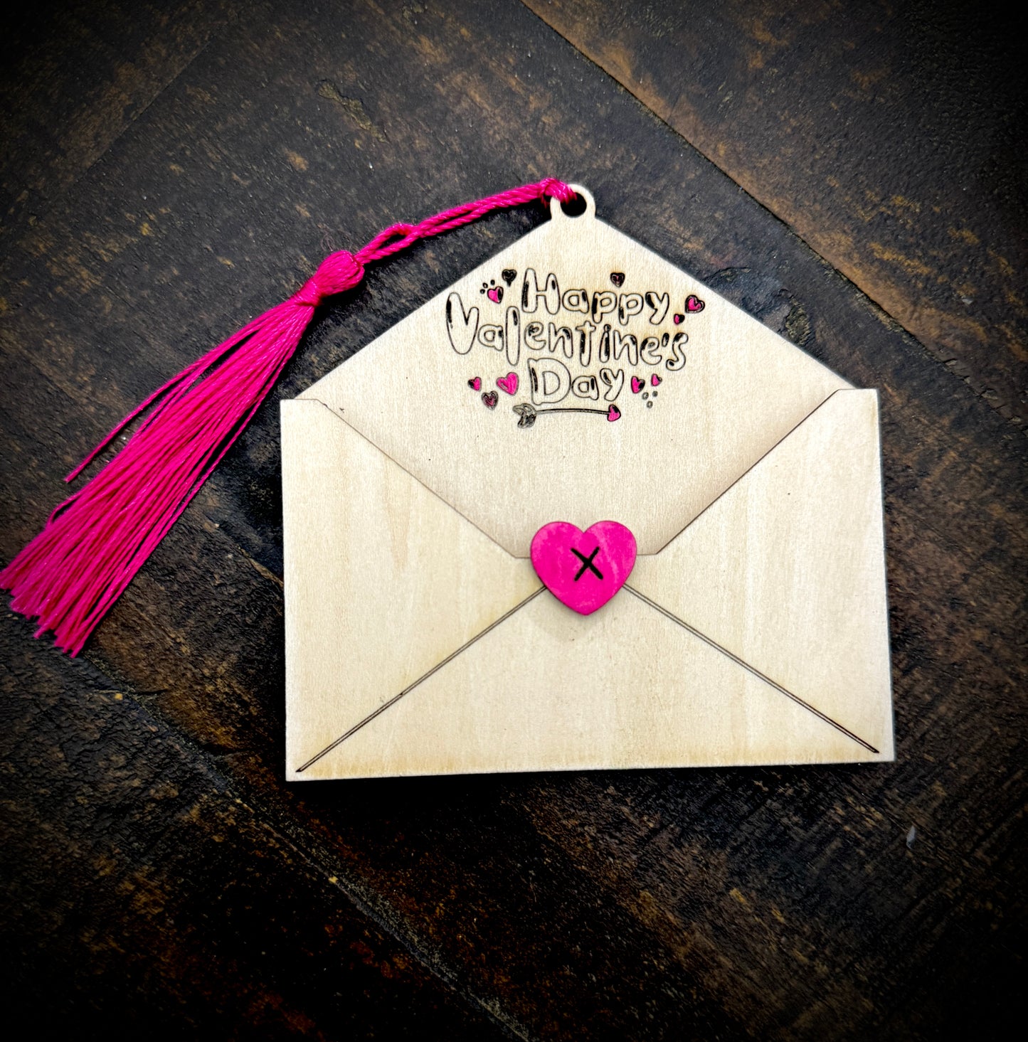 Custom Wood Valentine’s Day Gift Card Holder