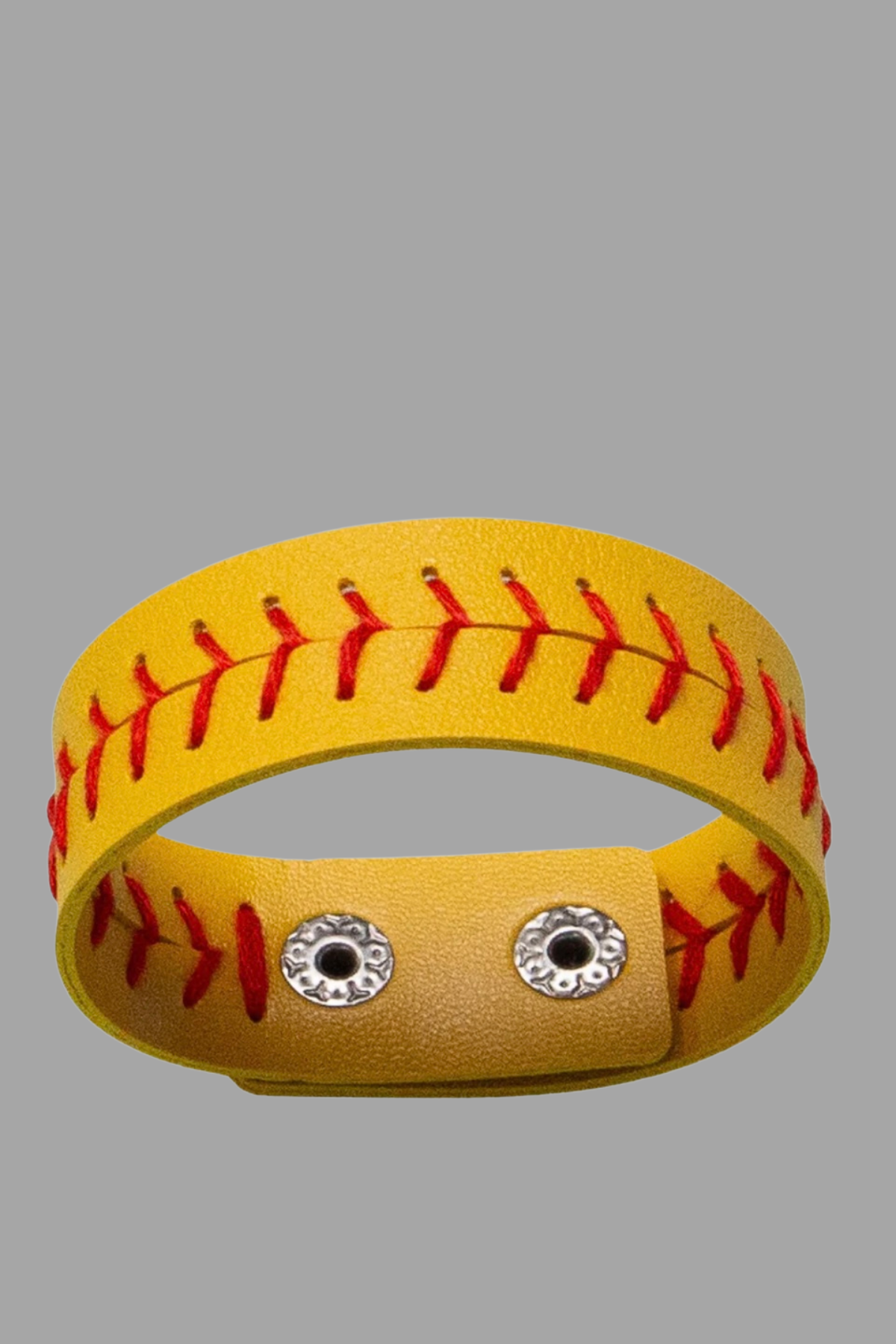 Softball Stitching Faux Leather Bracelet