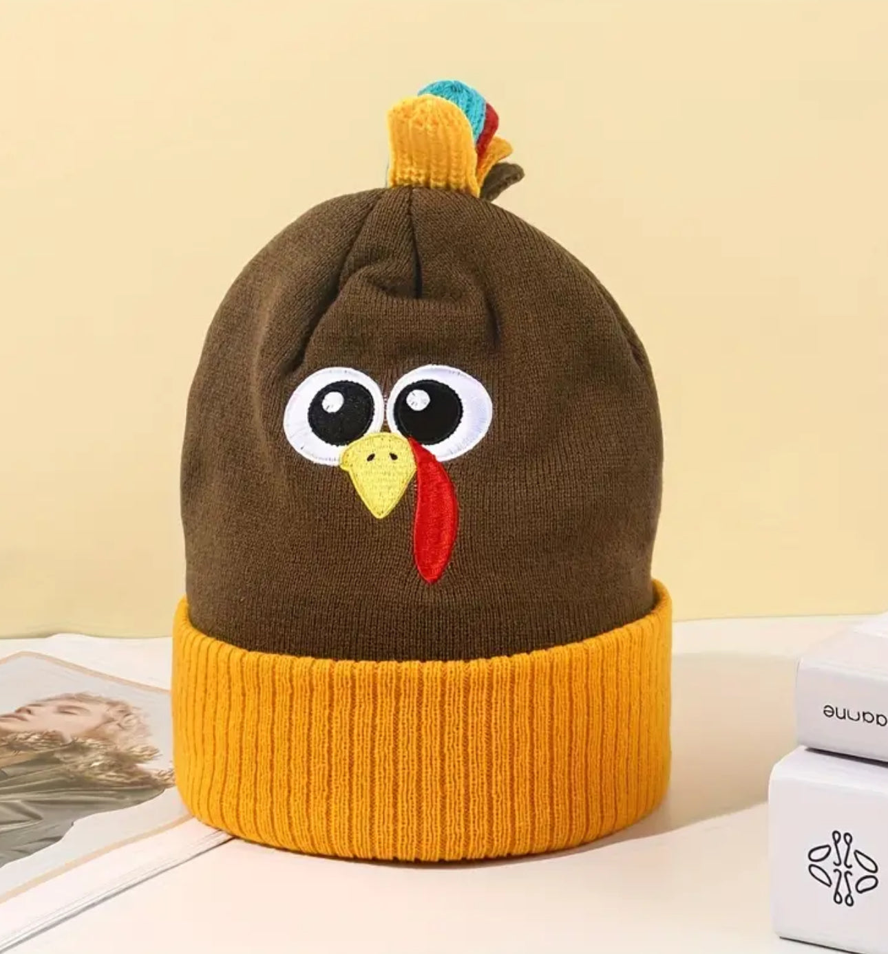 Thanksgiving Turkey Beanie for Adults