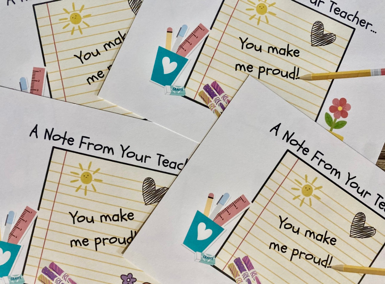 Note From Your Teacher Personalizable Post Card