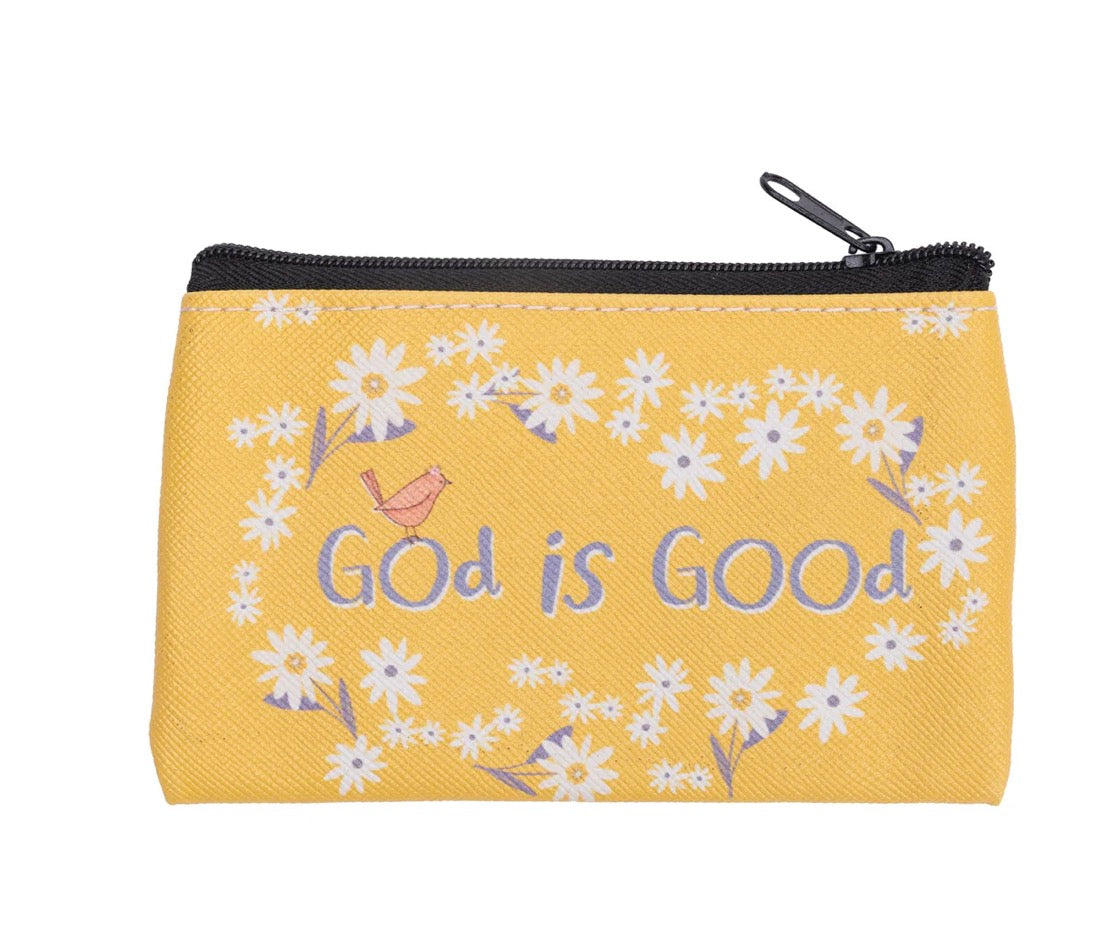 Coin Purse: God is Good: Faux Leather