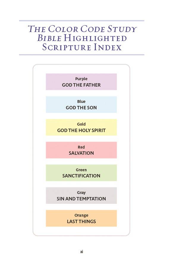 Color Code Study Bible, Revealing God's Truth Color by Color