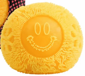HAPPY VIBES FUZZY BALL SQUISHY