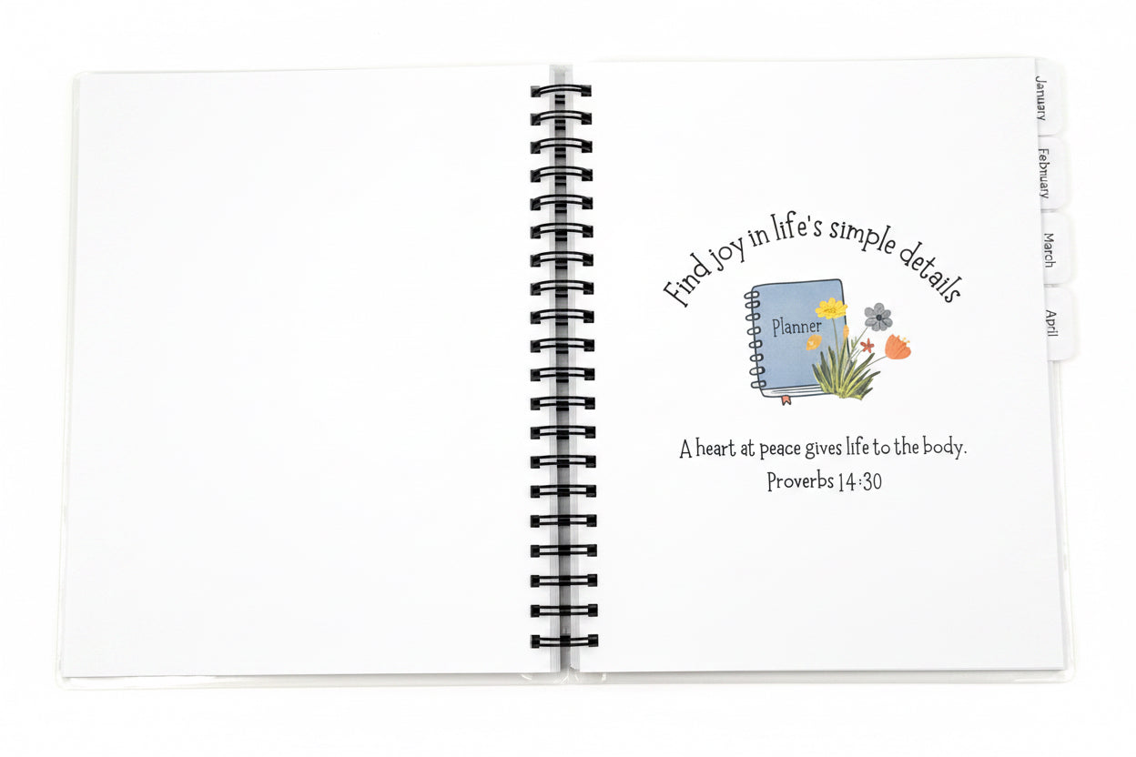Personalized Christian Planner, Yearly, Monthly, Weekly, Daily Agenda
‘Plan with Purpose’ Monthly Planner