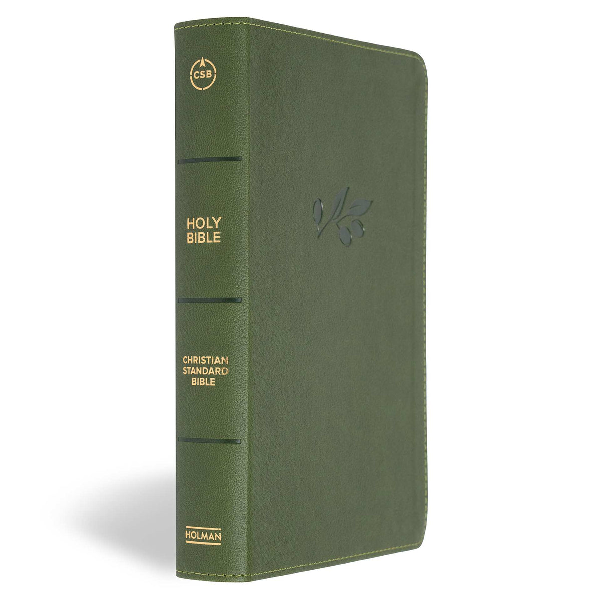 CSB Large Print Reference Bible, Olive LeatherTouch, Indexed