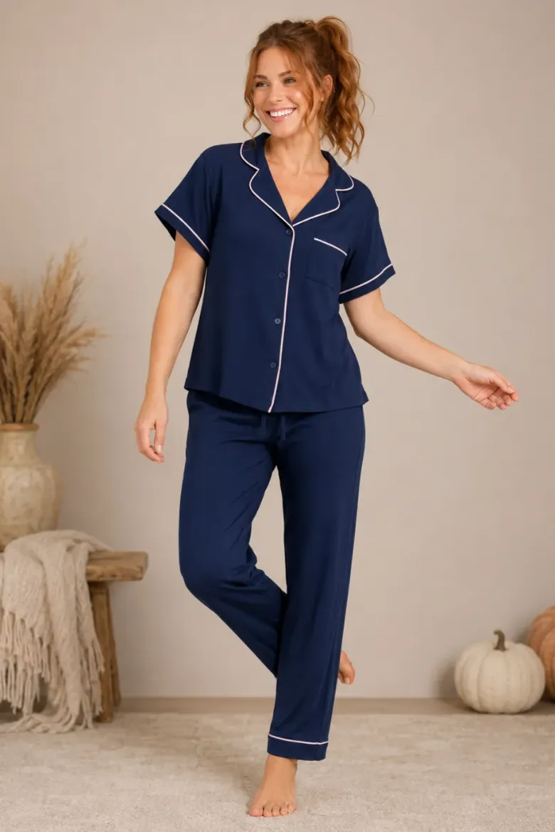 S/S YUMMY TOP & PULL ON PANT PJ SET