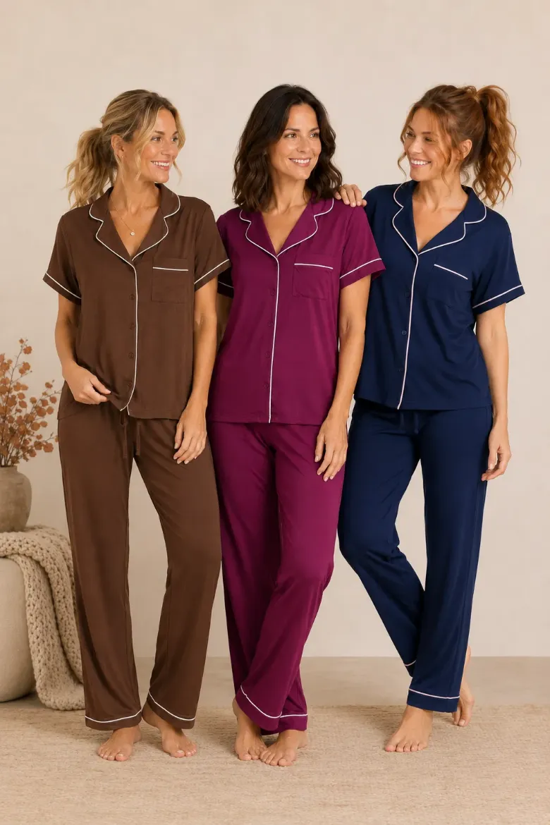 S/S YUMMY TOP & PULL ON PANT PJ SET