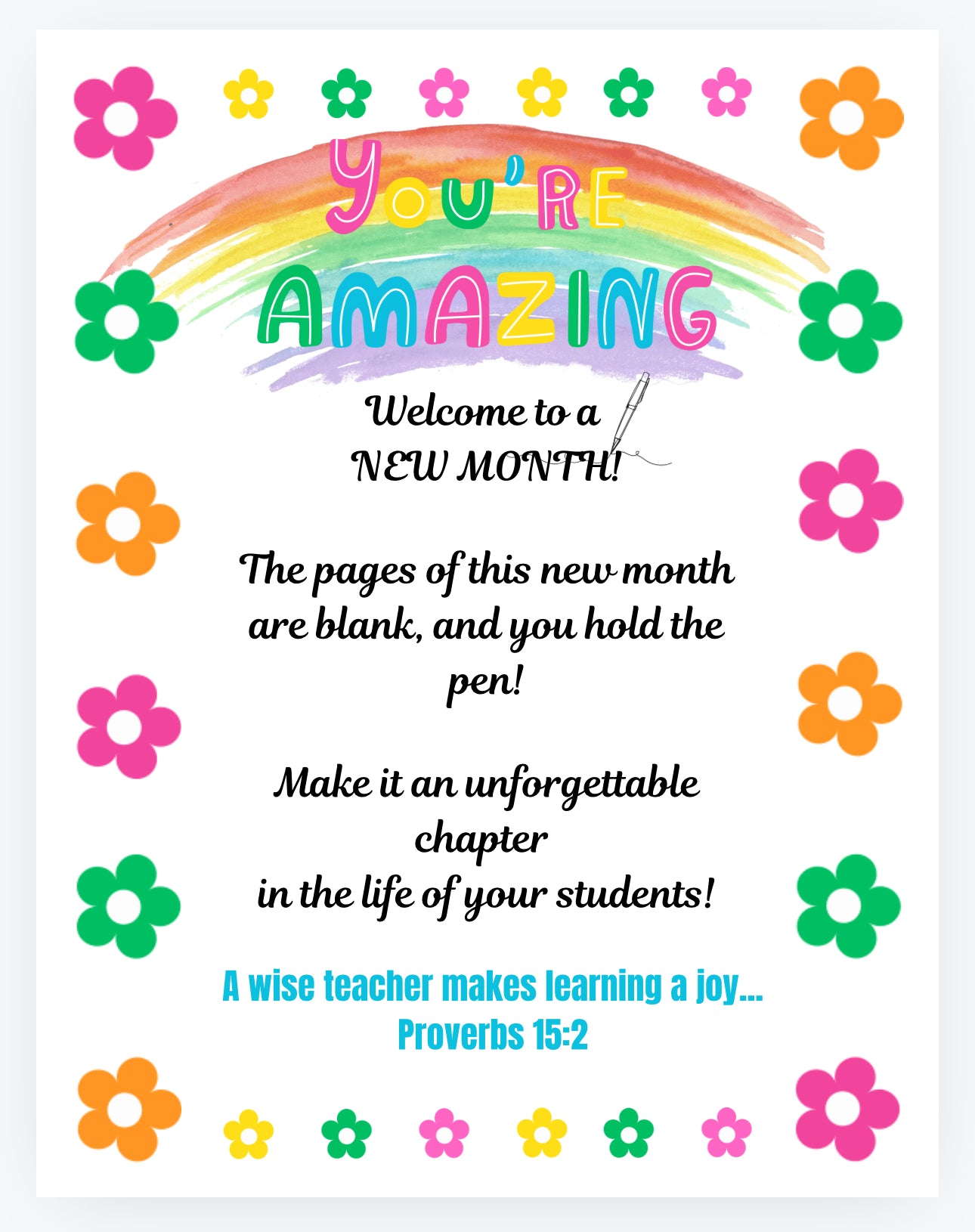 Power~To~Flower Teacher Planner