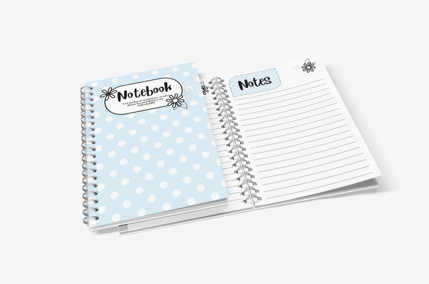 Blue Polka Dot Blessings Notebook