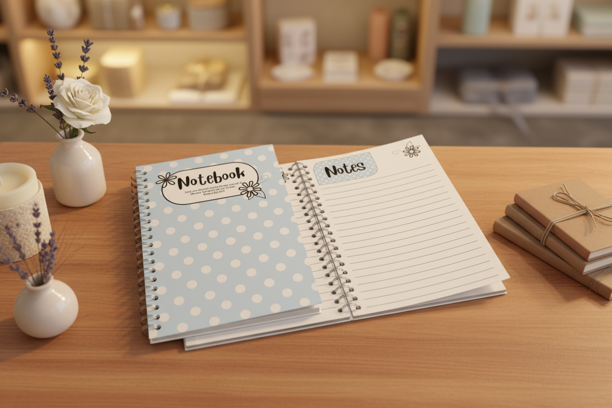 Blue Polka Dot Blessings Notebook