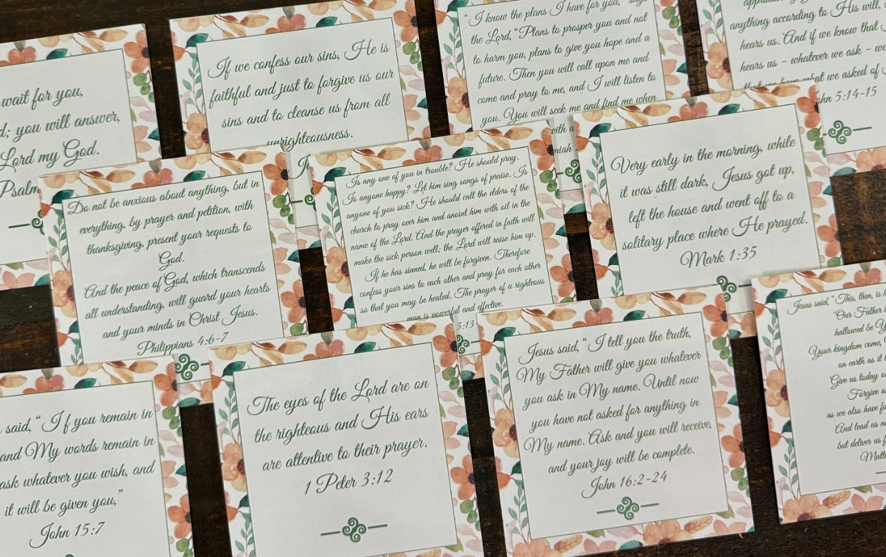 Prayer Bundle - Journal & Scripture Cards plus Free Matching Notebook and Free Personalization!!
