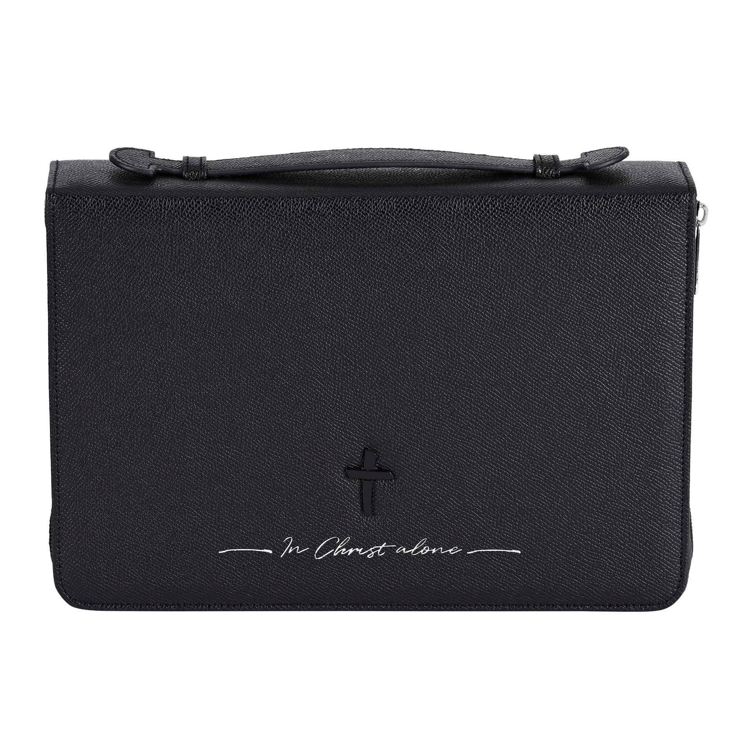 White Dove Bible Cover In Christ Alone Black XL