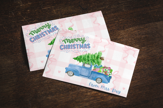 Personalized Christmas Cards From Teacher