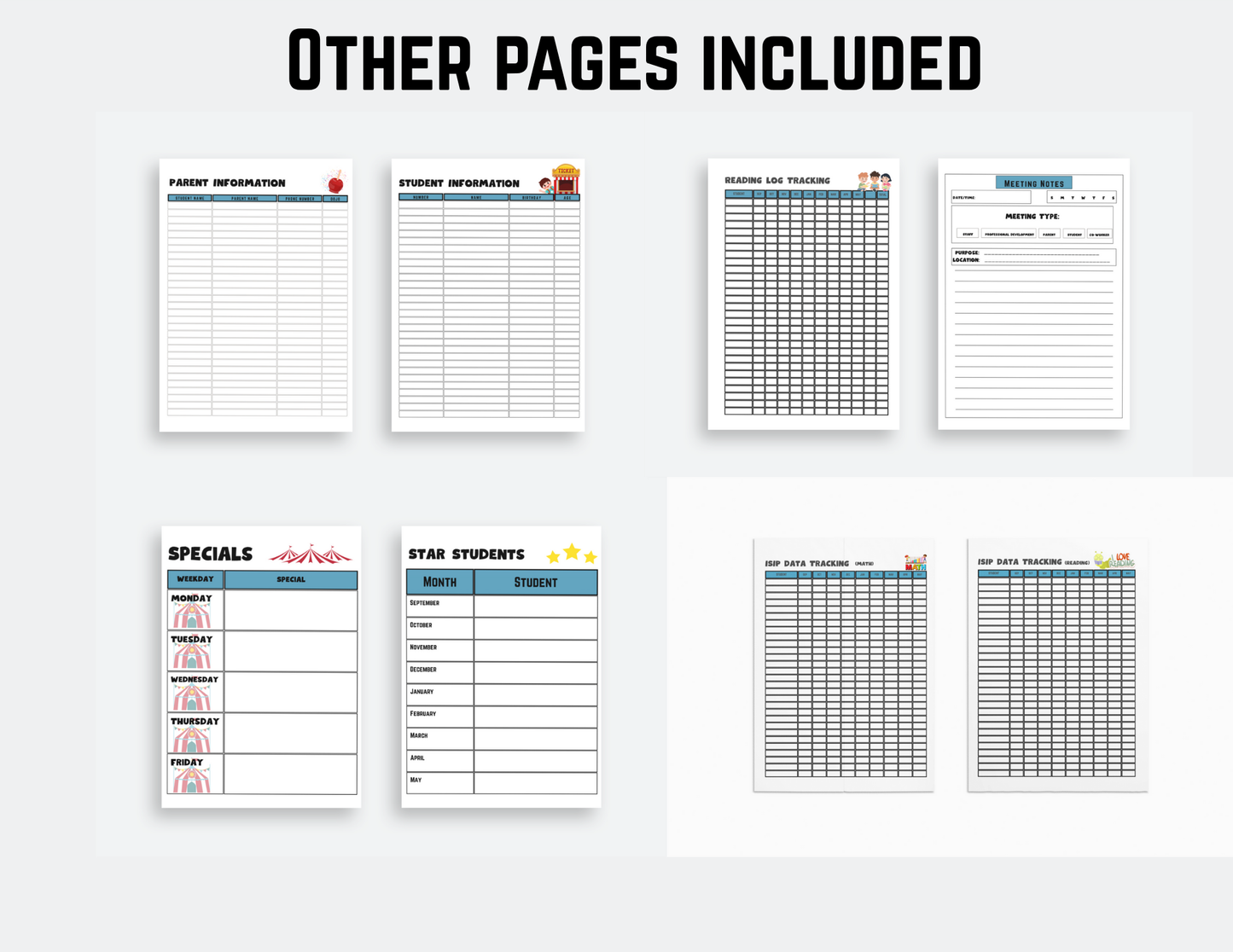 Personalized Carnival Planner for Teachers Plan Book for Education