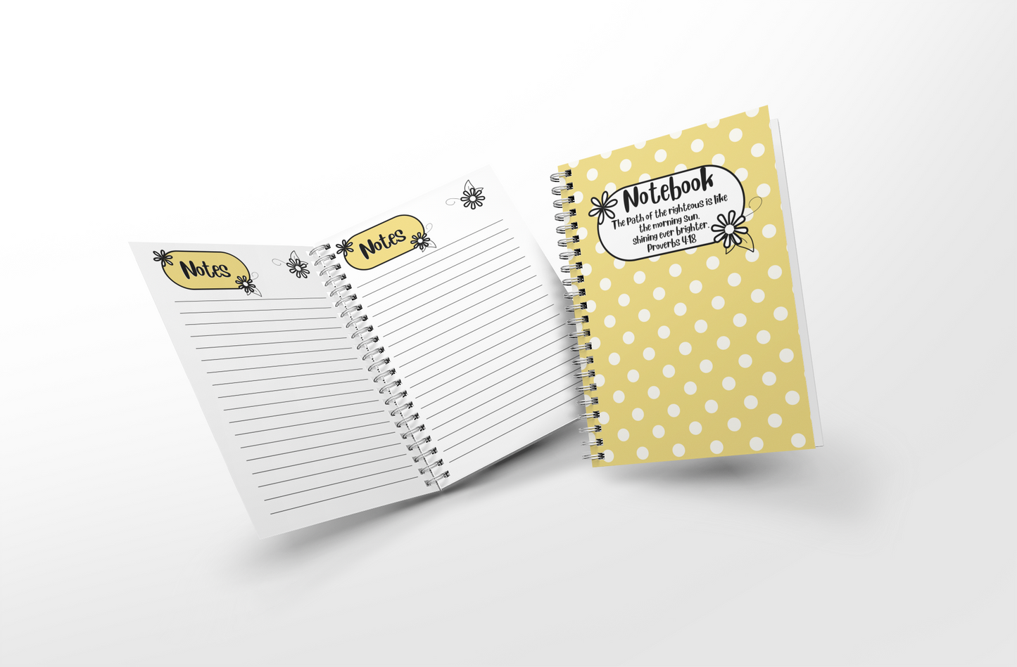 Sunshine Polka Dot Notebook