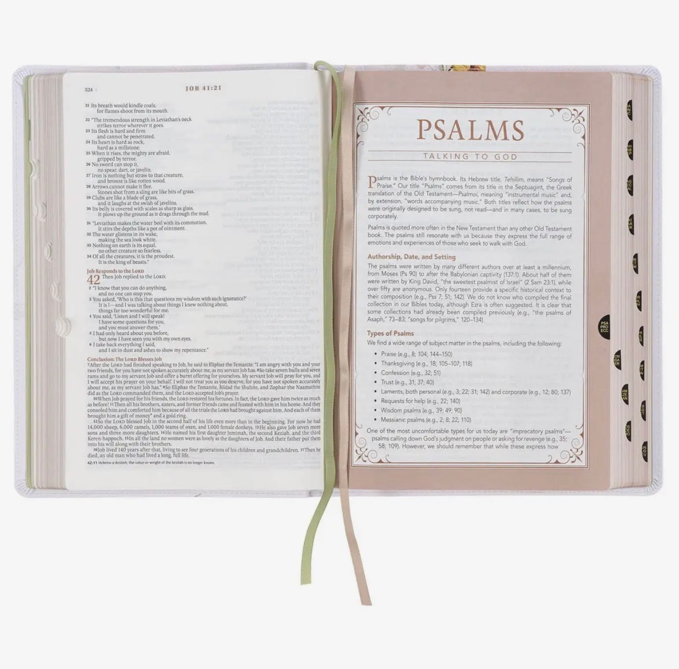 The Spiritual Growth Bible, NLT Faux Leather, Cream Floral