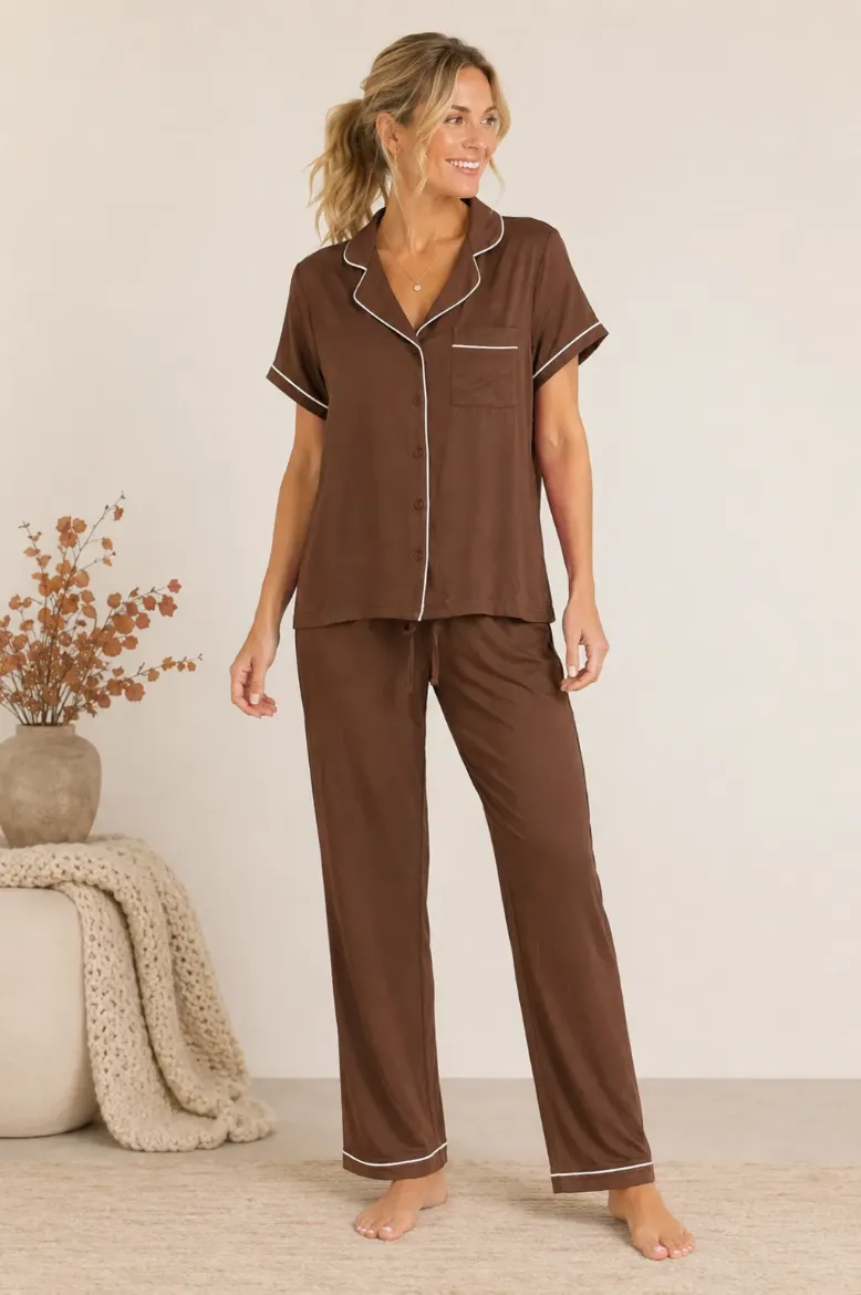 S/S YUMMY TOP & PULL ON PANT PJ SET