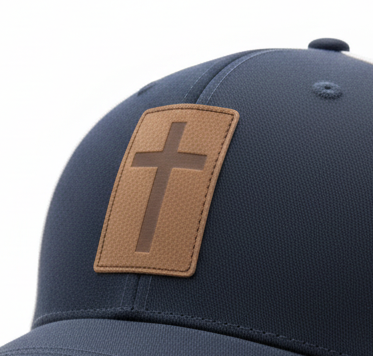 Kerusso Mens Cap Leather Cross