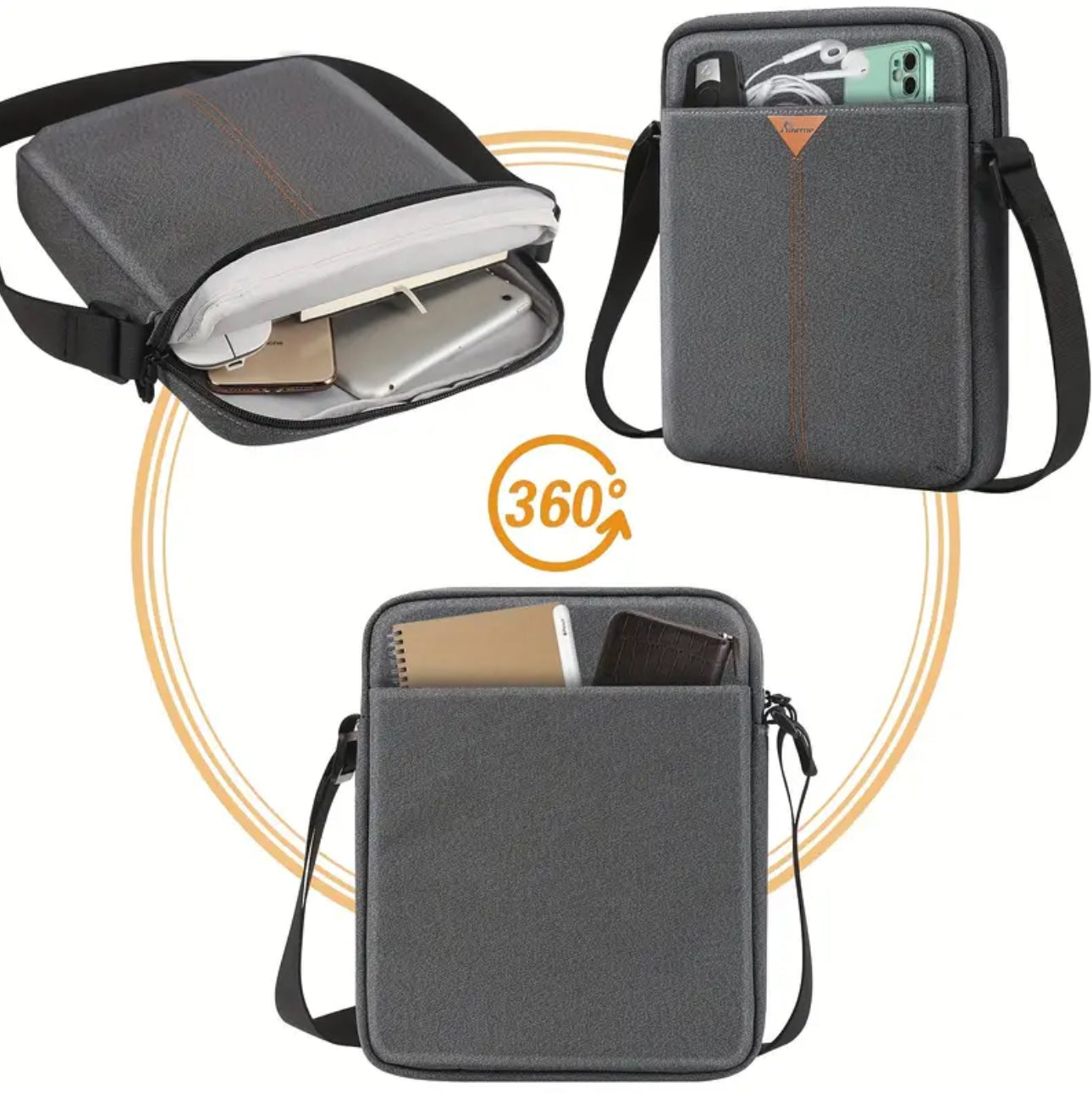 Large Bible Cover CrossbodyBag with Multiple Pockets for Convenient Bible Storage (Size: 11.4” x 9.4”)