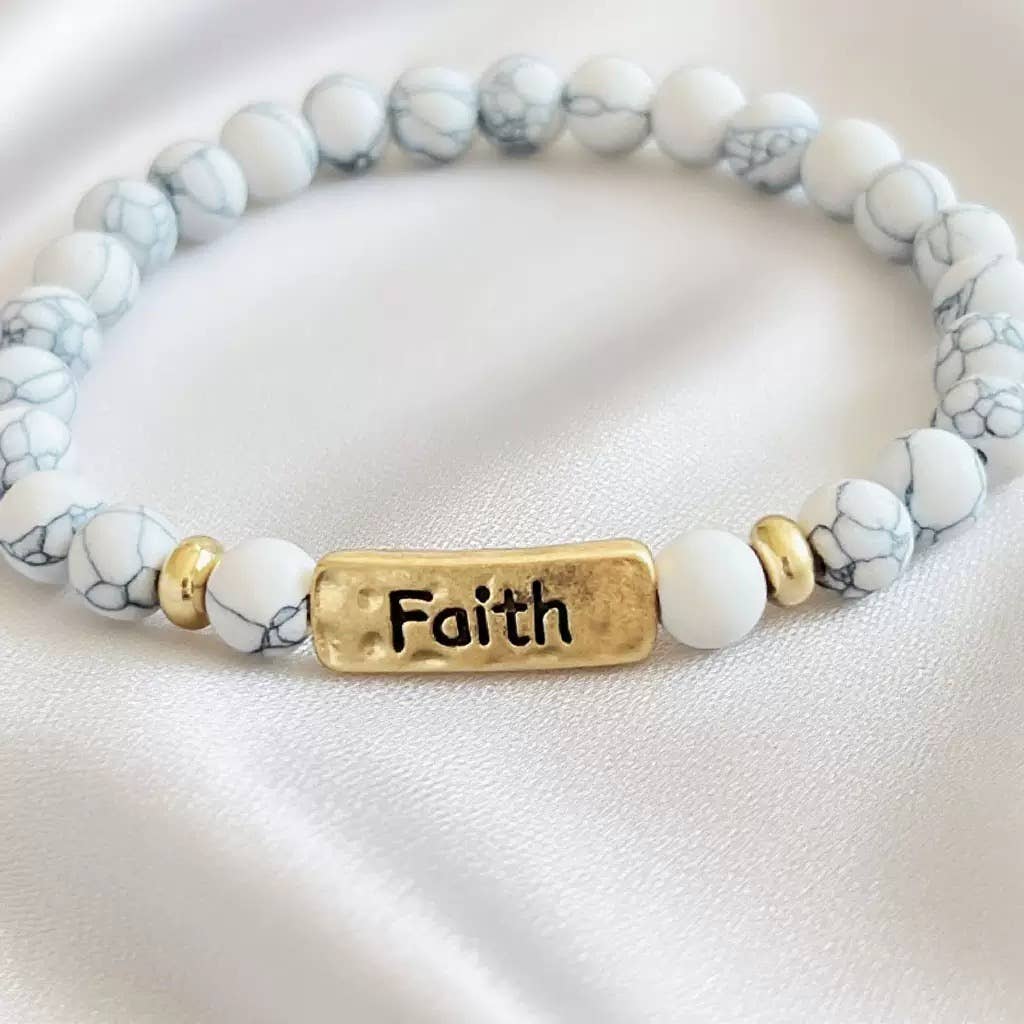 Cute Marble Faith Bracelet for Women