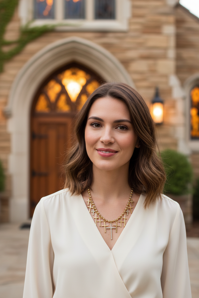 Timeless Cross Pendant Gold Necklace