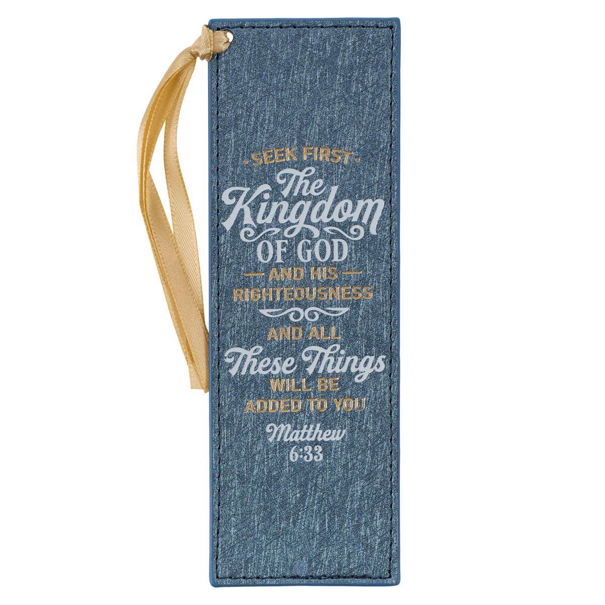 Bookmark Faux Leather Seek First The Kingdom of God Mat 6:33