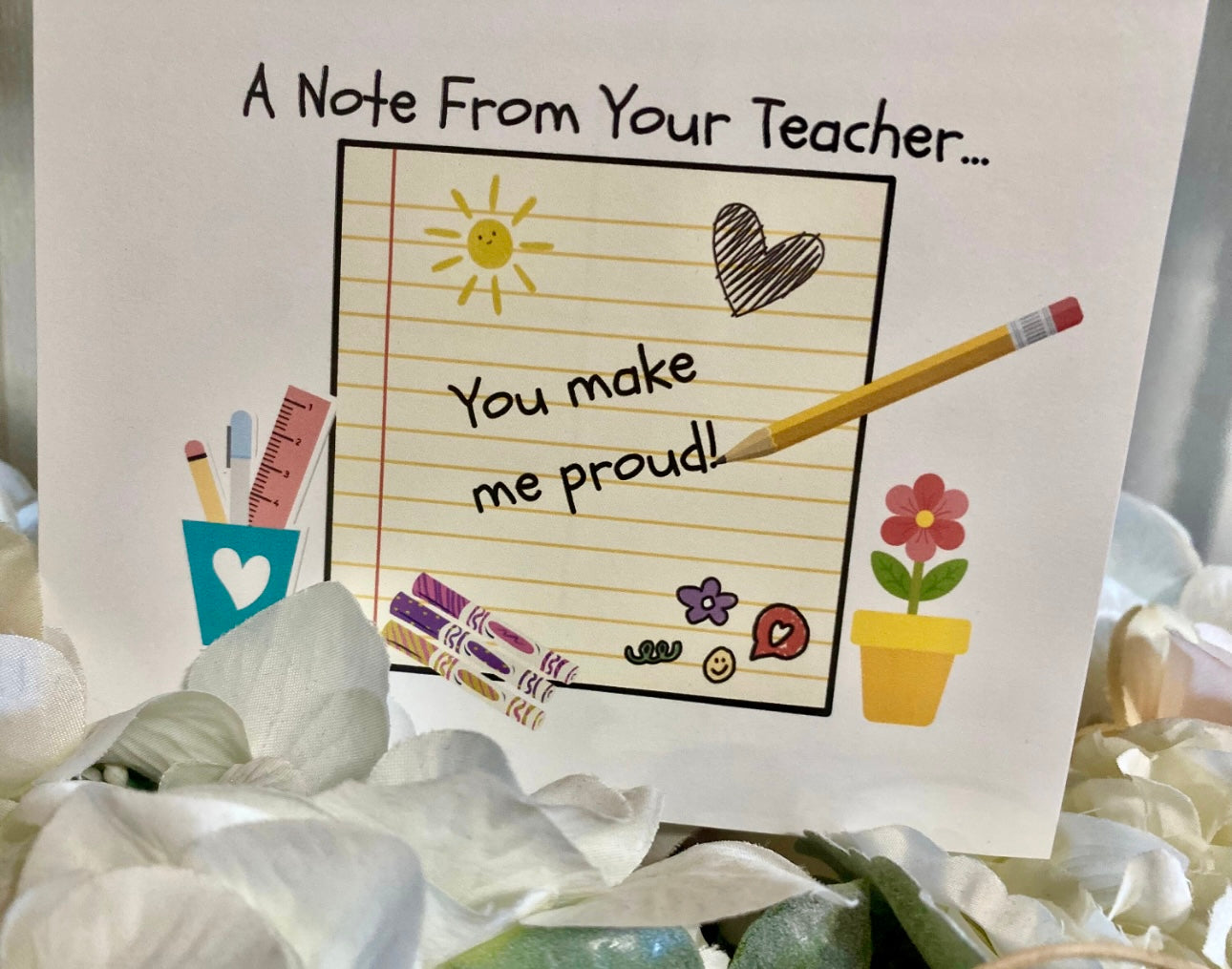 Note From Your Teacher Personalizable Post Card