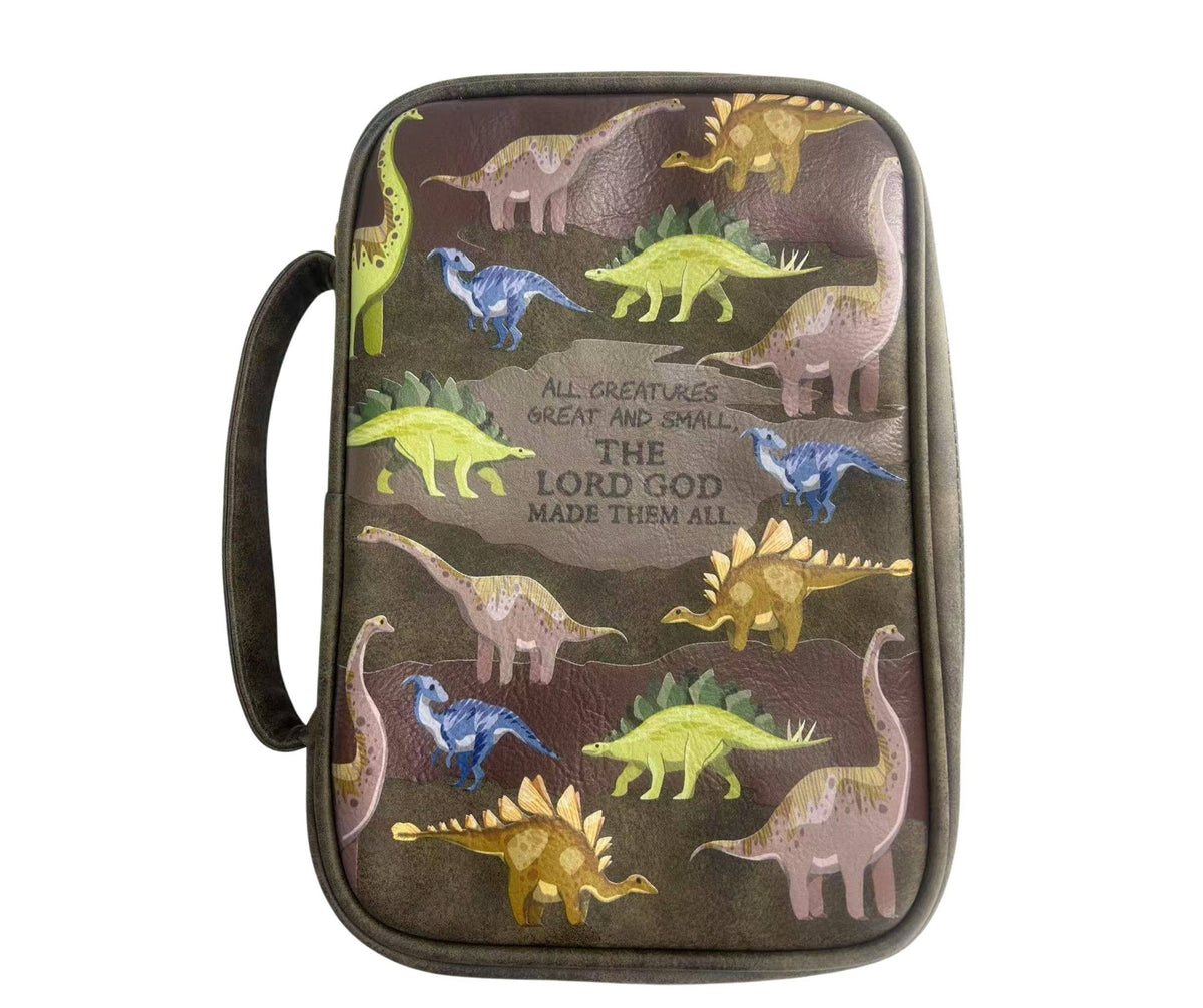 White Dove Bible Case All Creatures Dino Large