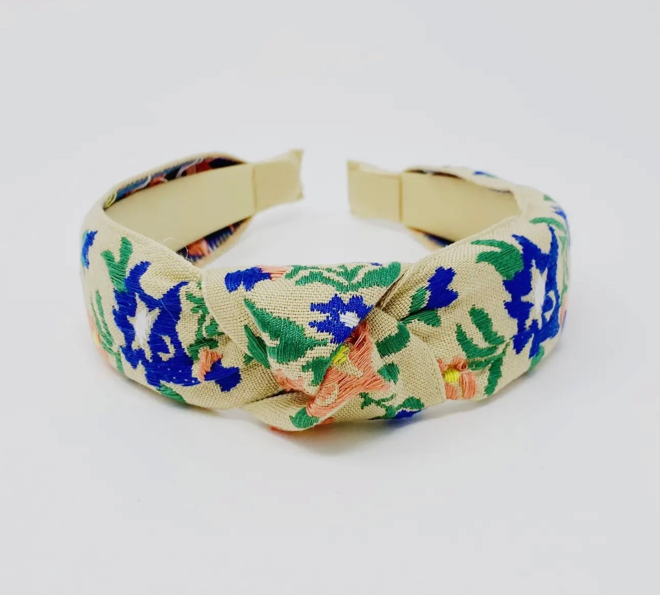 French Floral Embroidered Headband