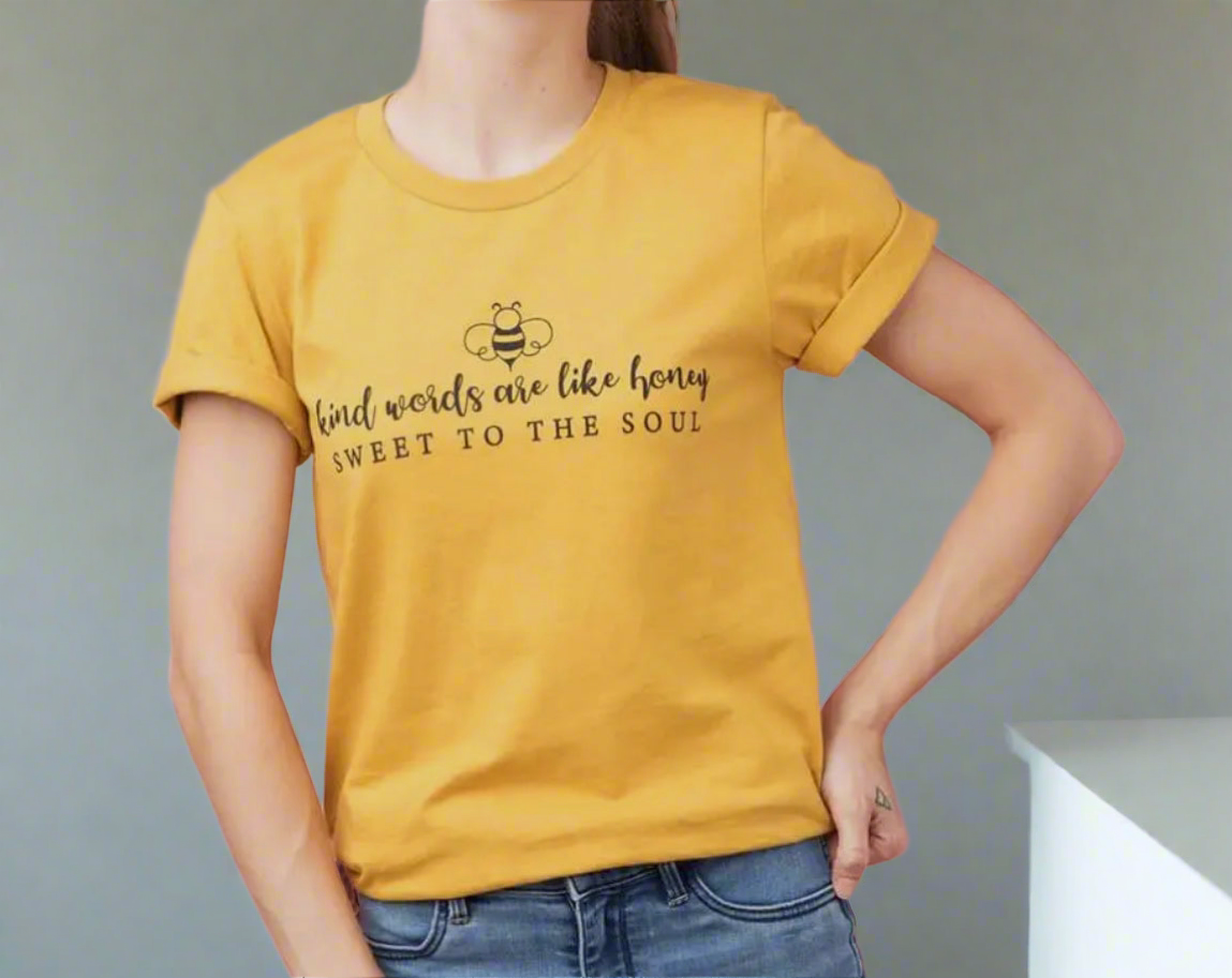 Kind Words are Like Honey Soft Yellow T-Shirt