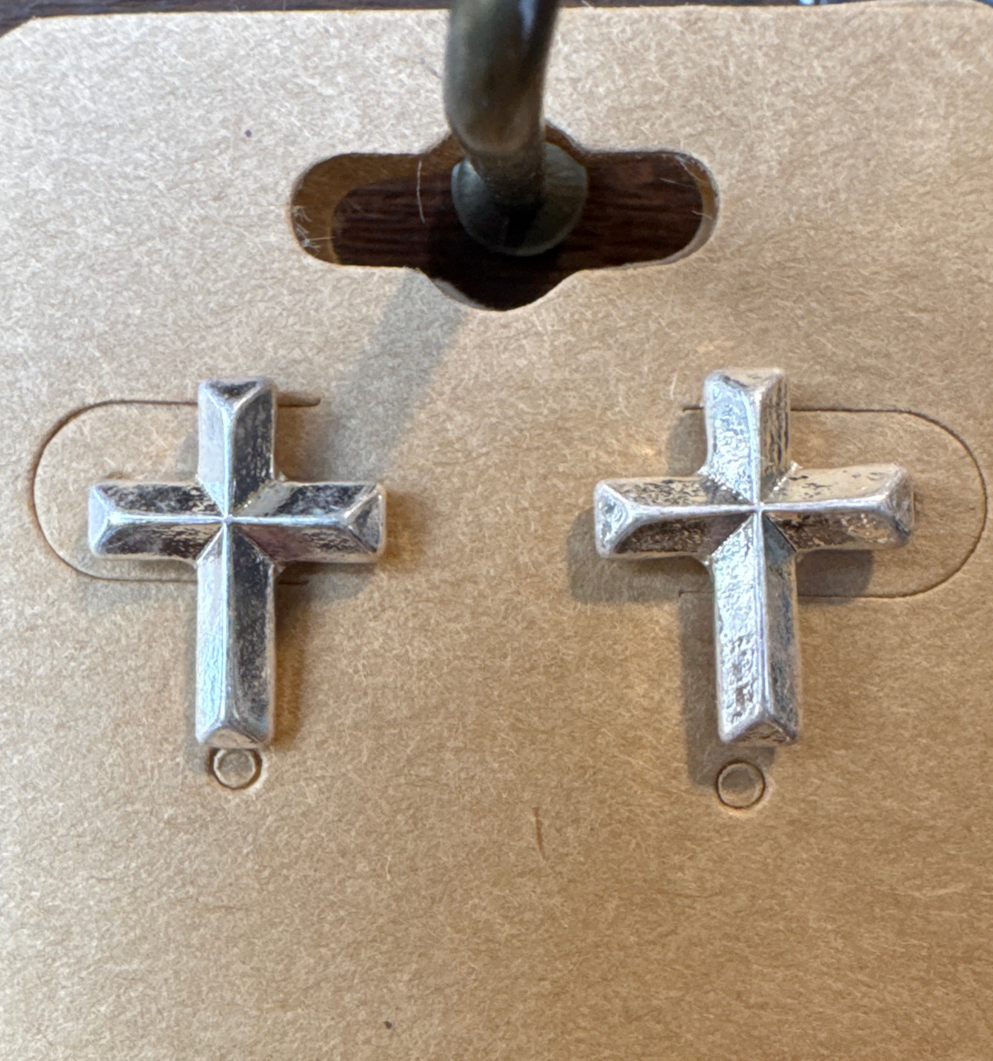 Silver Solid Grace Stud Earrings (Hypoallergenic Titanium Post)
