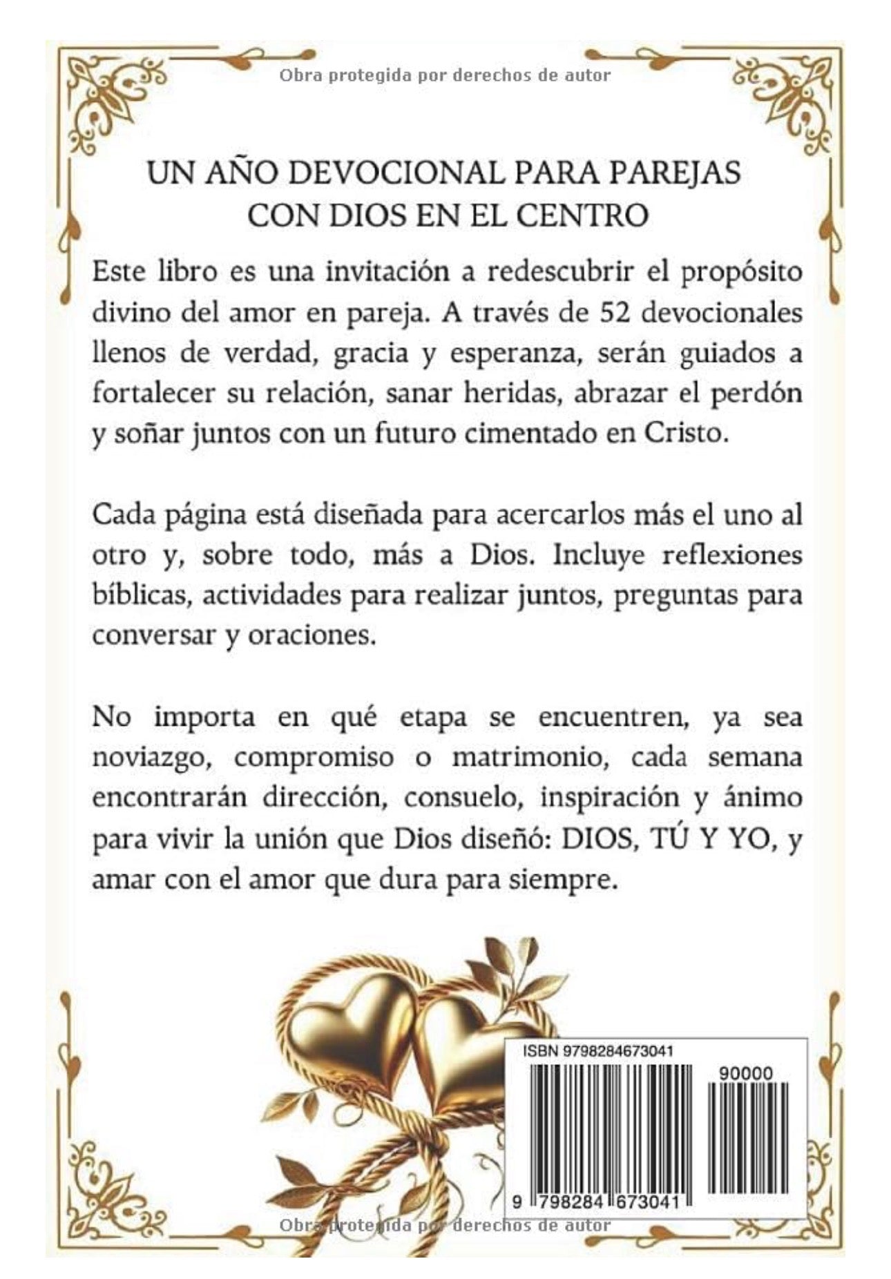 LARIZA P. MIRABAL
DIOS, TÚ Y YO. DEVOCIONAL DE UN AÑO PARA PAREJAS: Con Actividades Semanales, Preguntas para Conversar, Oraciones y Espacio para Notas. (Spanish Edition.   “God, You, and Me: A One-Year Devotional for Couples”
