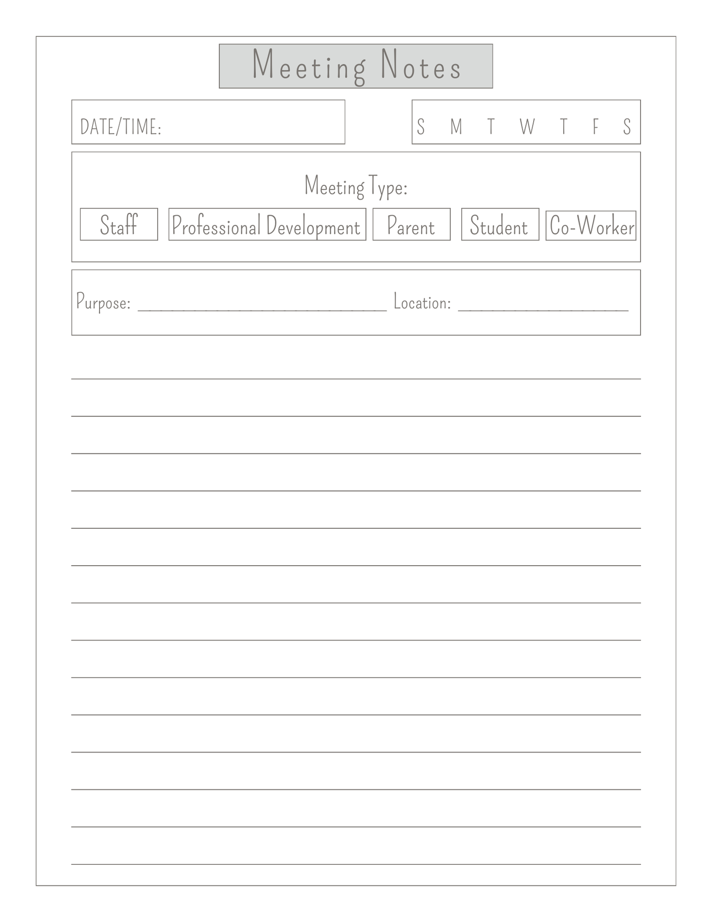 Teacher Planner