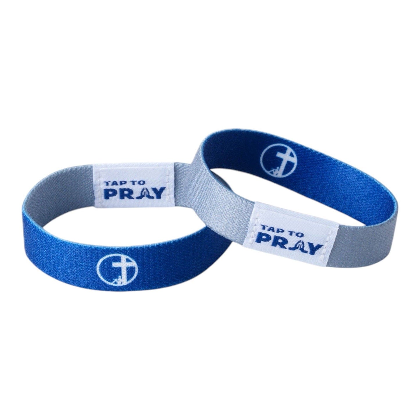 Tap To Pray® Wristband – Navy & Grey