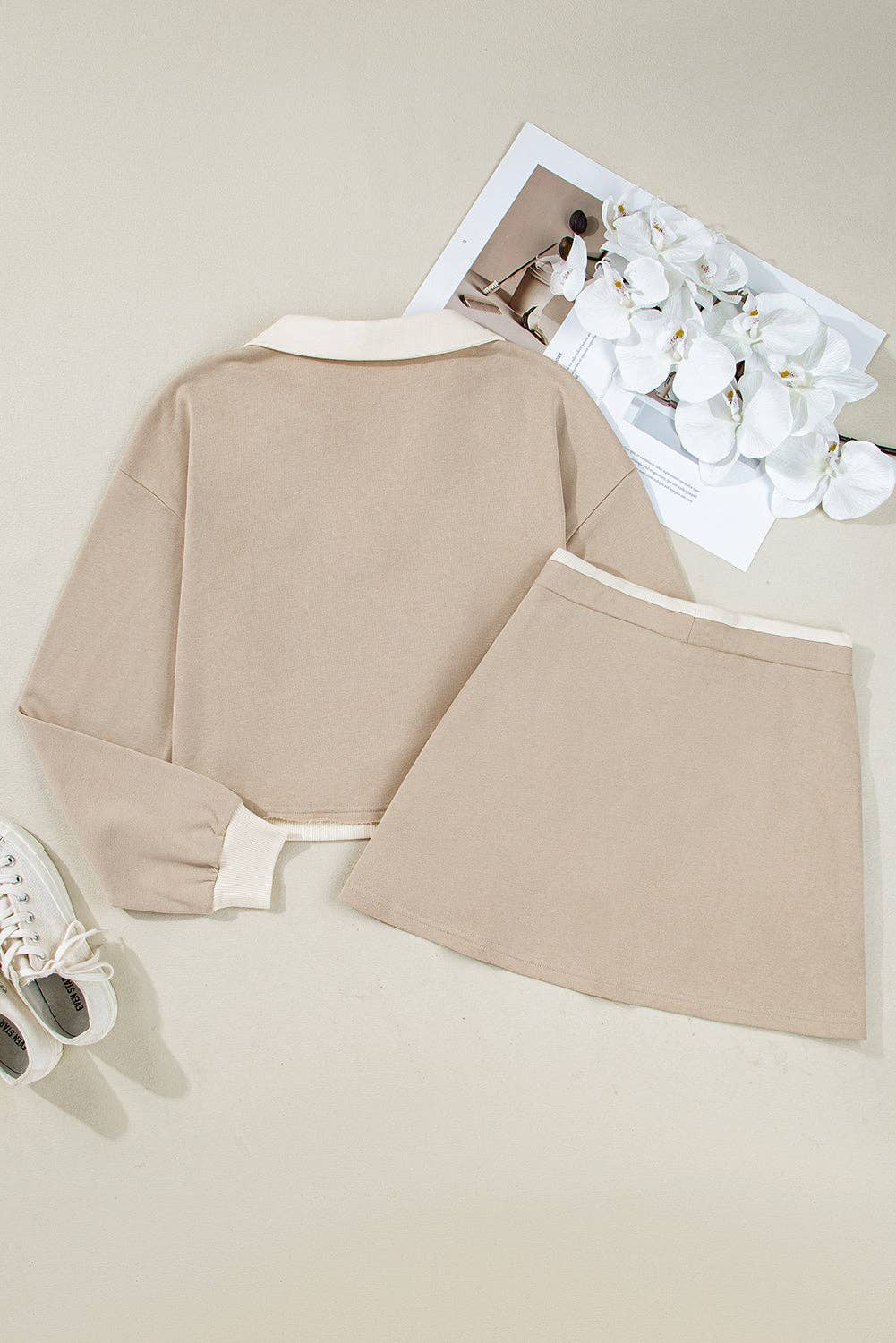 Valerie Cropped Pullover Skort Set