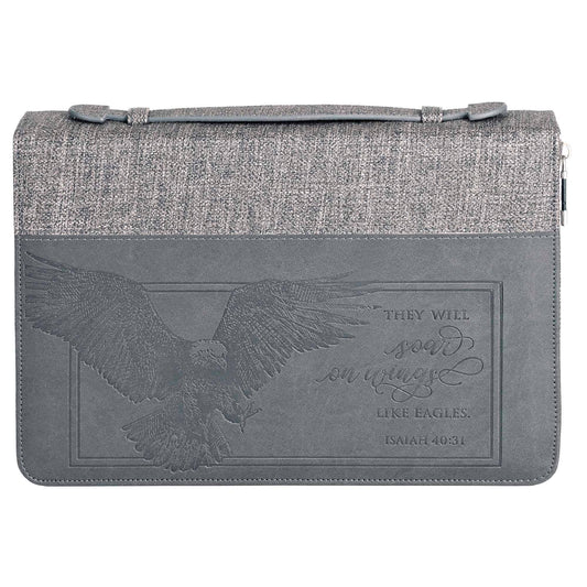 White Dove-Bible Cover They Will Soar On Wings XL